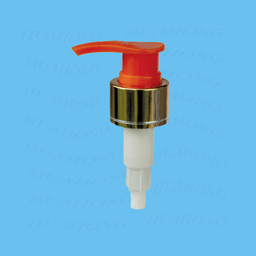 lotion pump: pump with golden collar