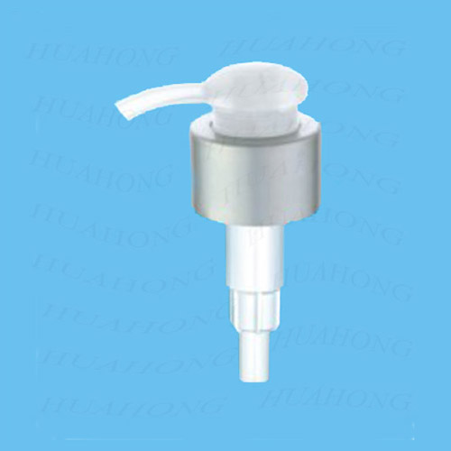 lotion pump; 24/410 pump with matte slivery collar
